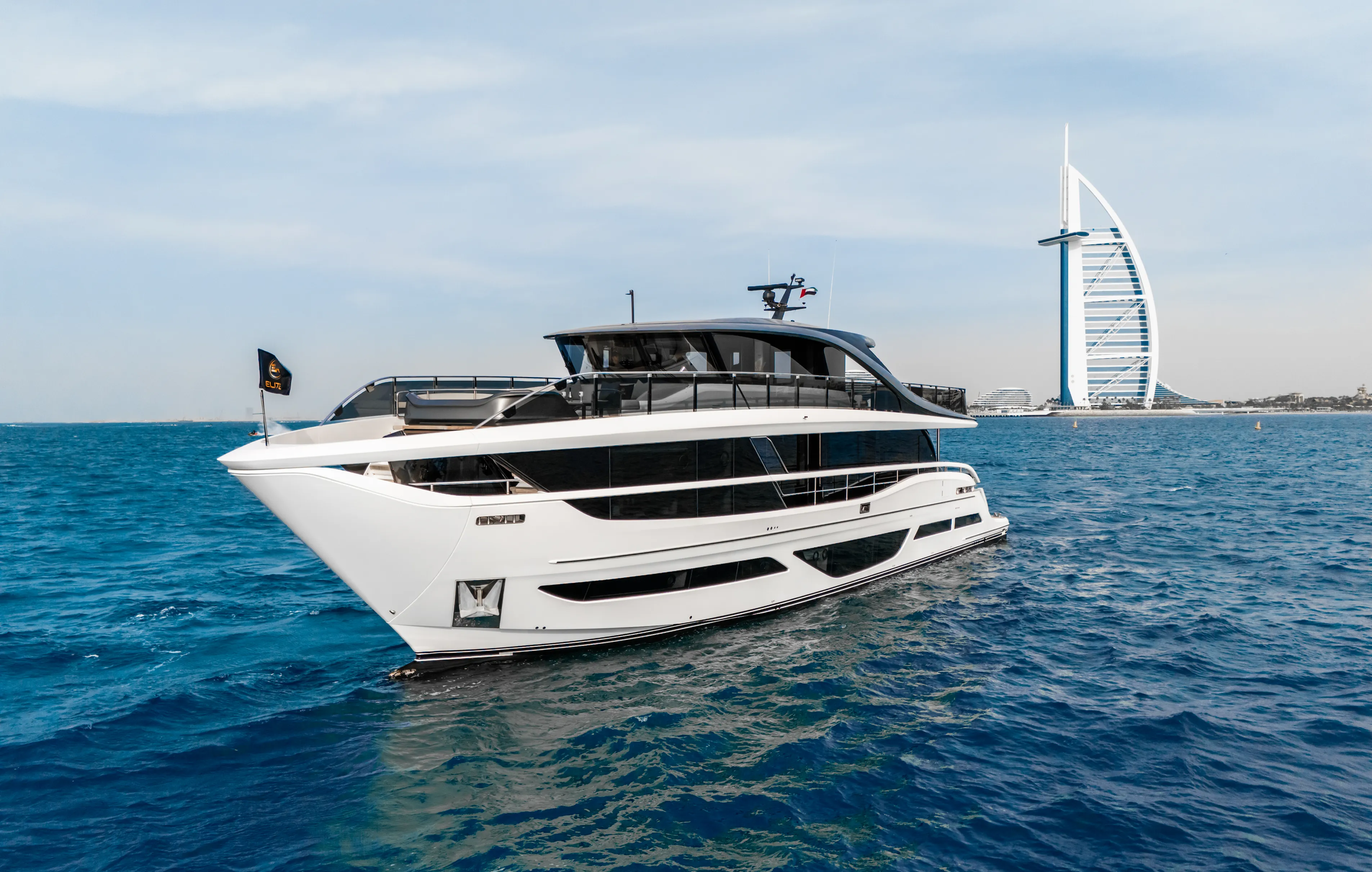 Elite AORA X950 luxury yacht for rent in Dubai