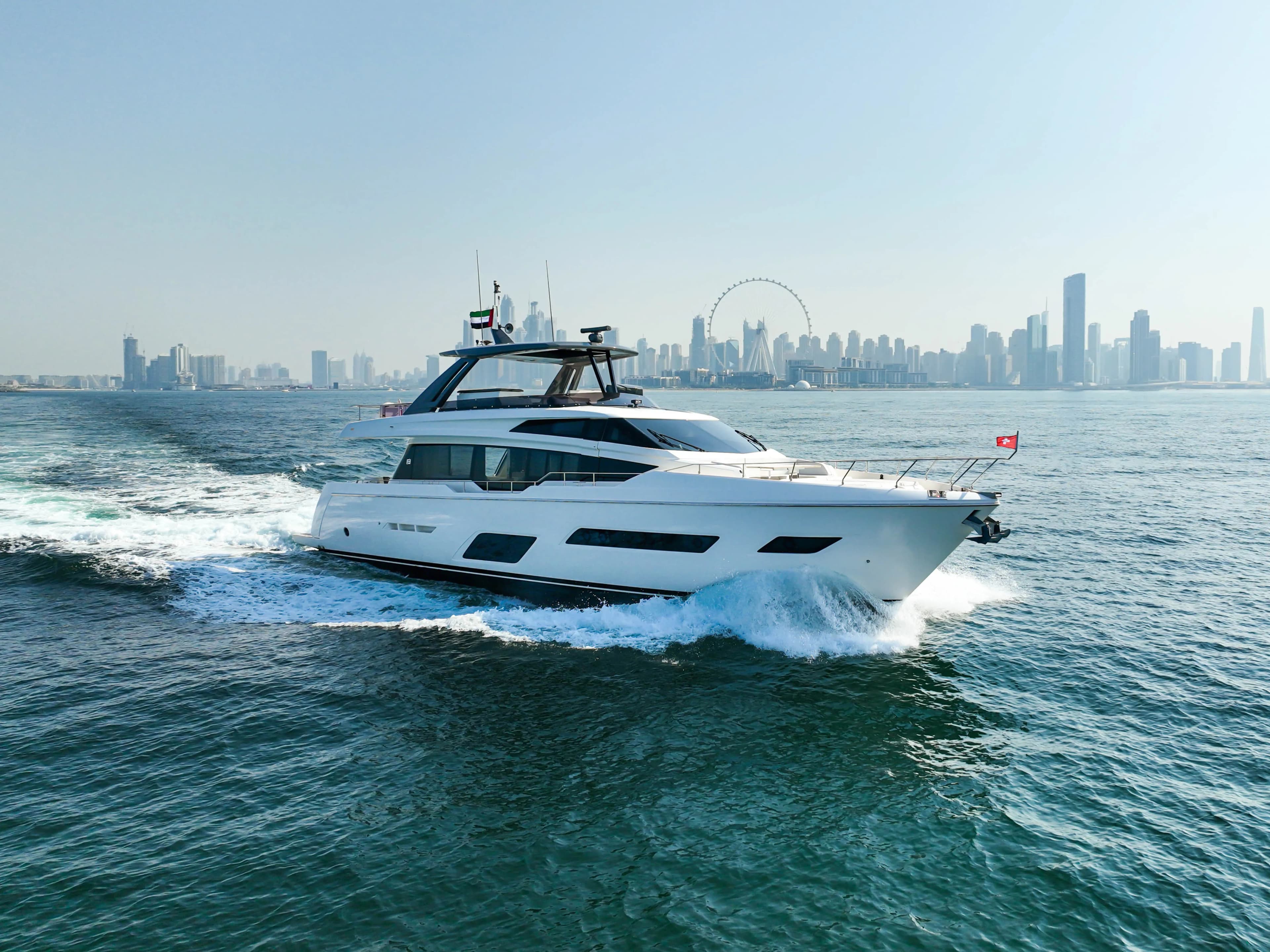 Elite Feretti Predator 780x Yacht luxury yacht for rent in Dubai by Ferretti